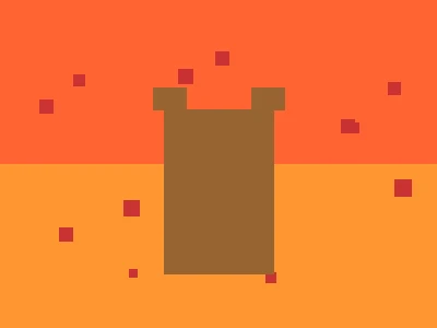 像素艺术作品：日落城堡，pg电子游戏 社区创作